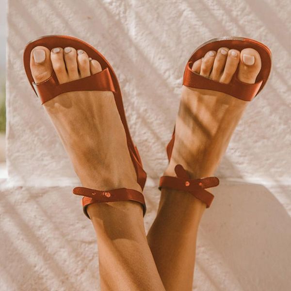 

2020 new ankle straptoe ring flat sandals cross strap lady slip-on casual summer shoes woman leisure shoes, Black