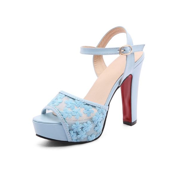 

junsrm 2020 big size simple sandals high heels sandals women shoes woman summer ladies, Black