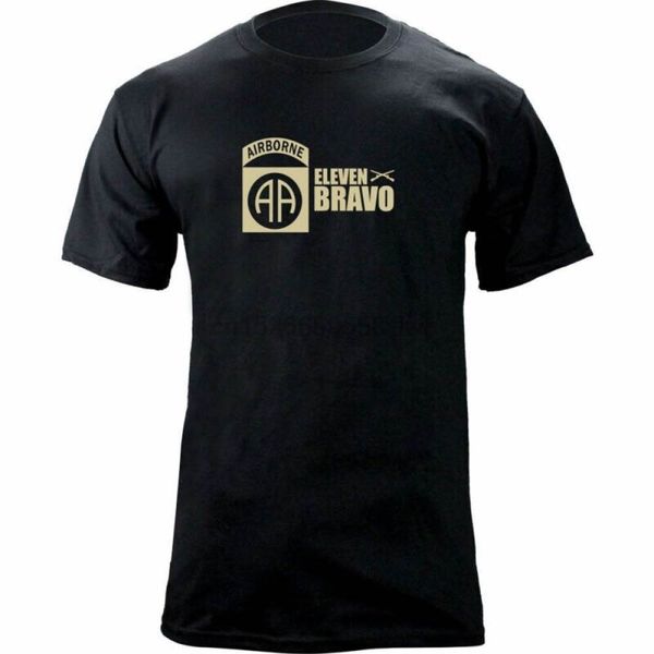 

army 82nd airborne division 11 bravo infantry t-shirt graphics, Gray;blue