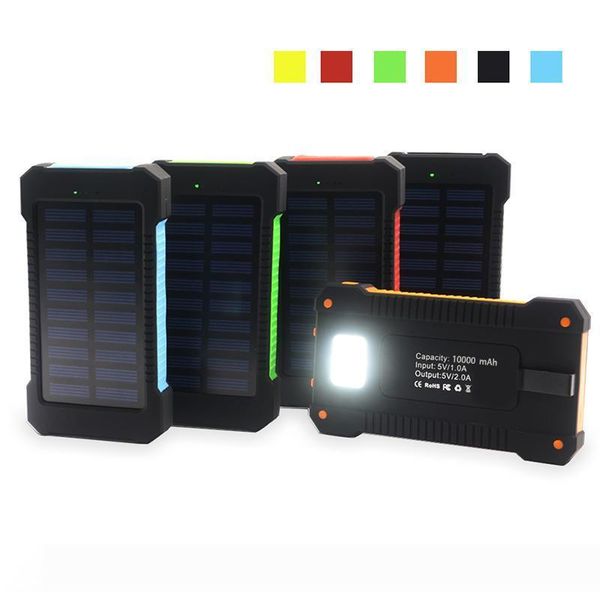 

waterproof compass solar power bank 20000mah universal cellpphone battery charger with led flashlight and compass camping light for outdoor