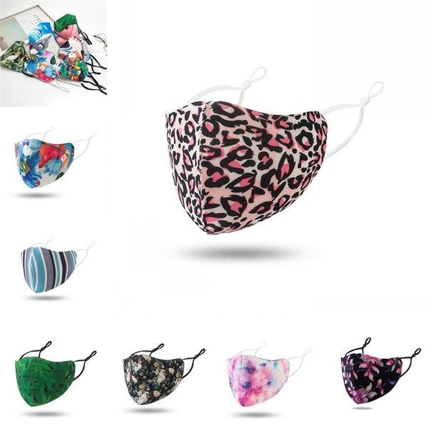 

adjustables anti smoke face masks leopard print washable protection mascarilla breathable flowers mouth respirator durable adults 2 5qy e2