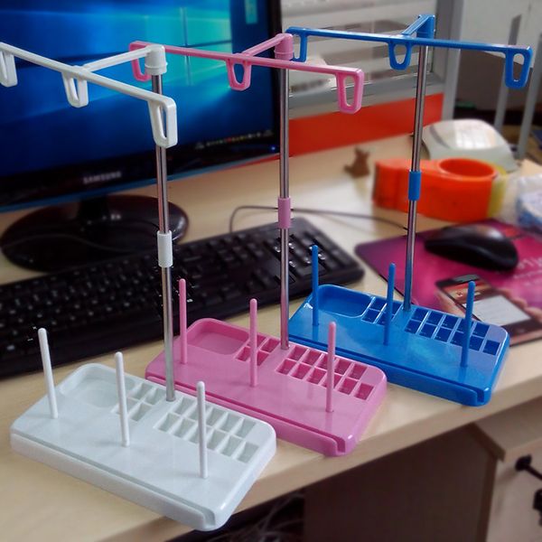 

3 embroidery thread spool holder stand sew quilting for home sewing machine, Black