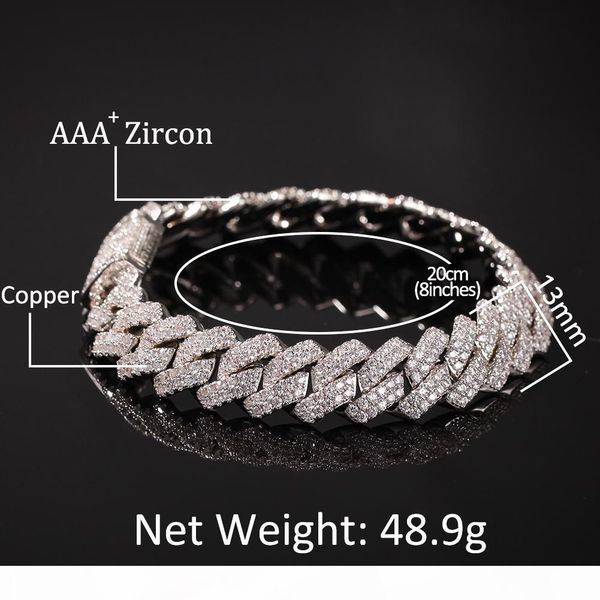 

13мм кђбинкий link chain бѬале iced out дл мђжин кђбиекий иѬкон hip hop велиѬне изде, Black