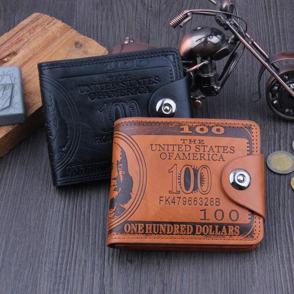 

men casual short wallets fashion male id card holder coin pocket dollar hasp small wallet pu leather purse men carteras carteira, Red;black