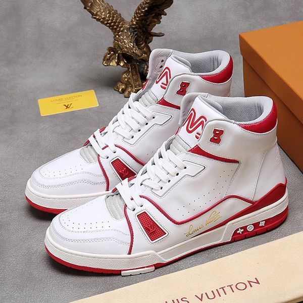 

2021drop ship trainer sneaker boot men 's shoes herren luxus marken schuhe breathable fashion shoes sneakers vintage plus size lace -u, Black