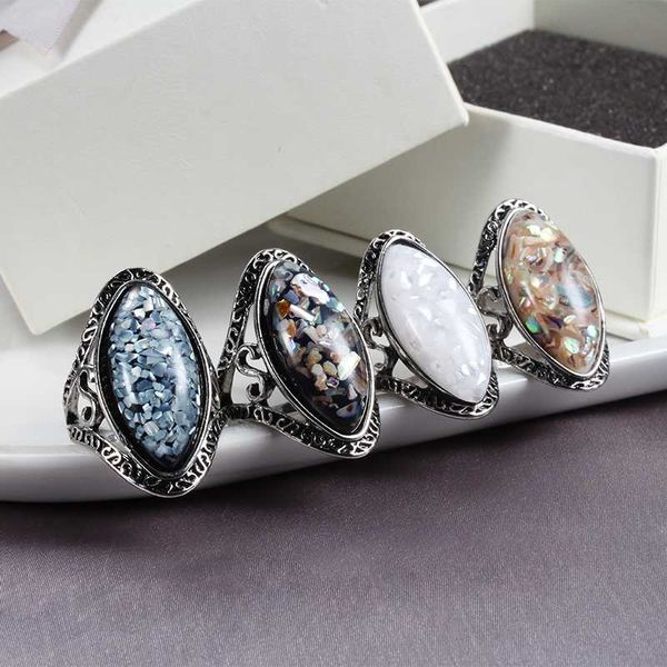 

women ring metal symphony shell ring classic nostalgia high jewelry gift banquet charm decoration to wife anniversary, Golden;silver