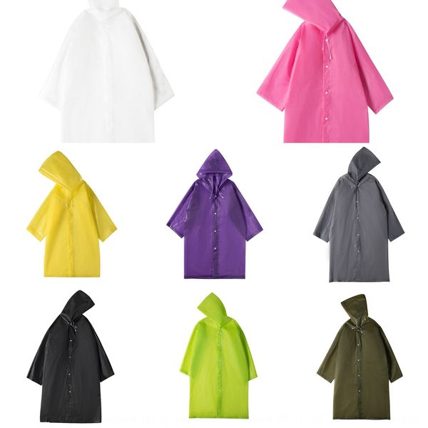 

puybu eva environmental protection non-disposable fashion thickened outdoor poncho eva environmental protection non-disposable raincoa, Black