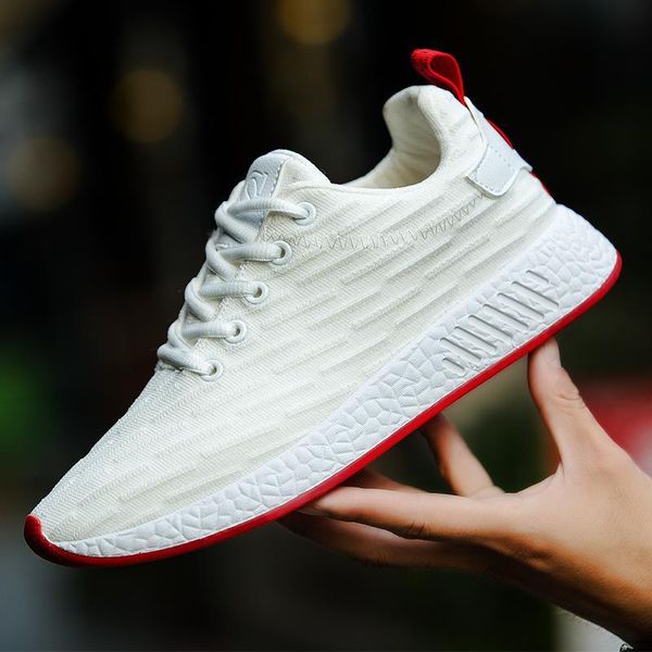 

bomkinta size 35-45 running shoes for men woman breathable sport shoes lace up outdoors jogging sneakers non-slip fitness