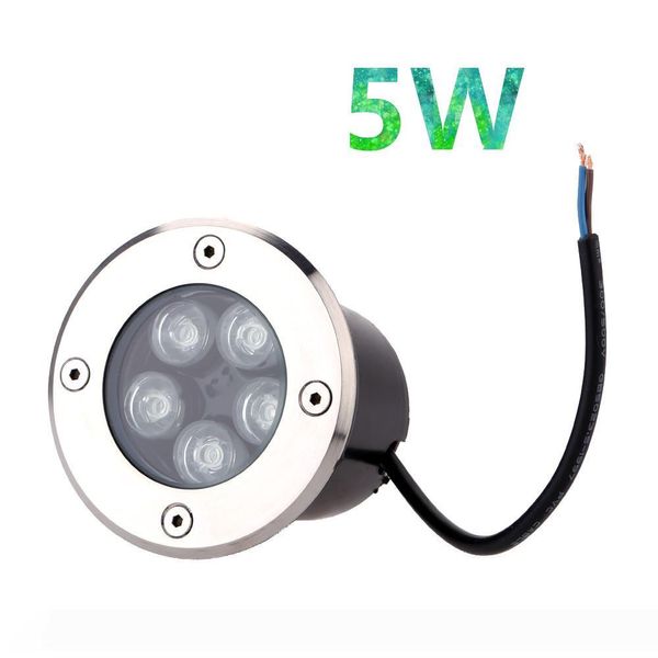 

5w ac85-265v ip67 waterproof outdoor led spot light for garden ground path floor underground buried yard lamp lampara acero piso