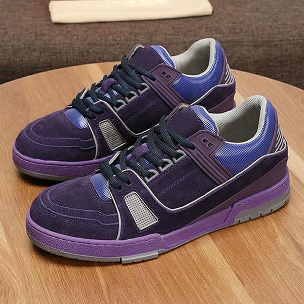 

sports trainer sneaker men 's shoes lightweight luxury plus size footwears lace -up design low men shoes with origin, Black