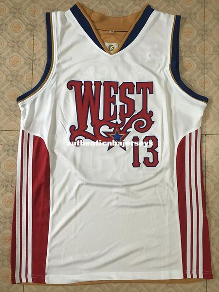 

#13 steve nash 2008 west retro basketball jersey all size embroidery stitched customize any name and name xs-6xl vest jerseys n, Gray