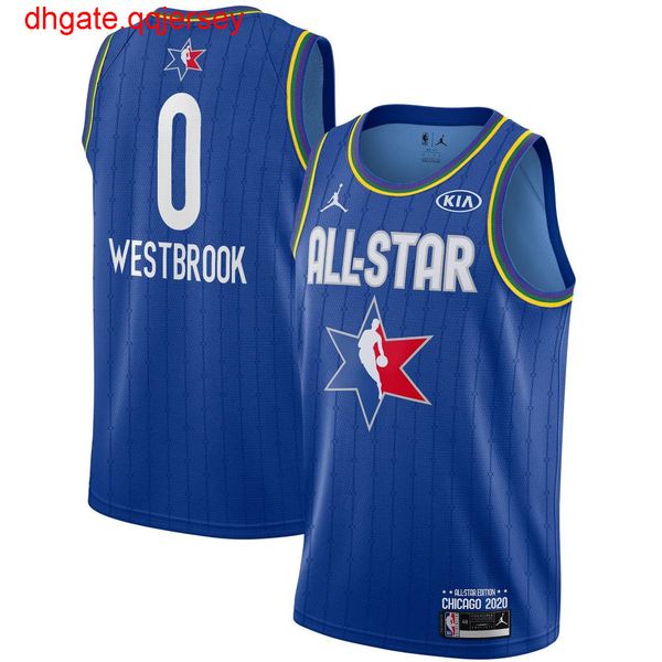 

men's #0 russell westbrook blue 2020 all-star gamefinished jersey, Gray