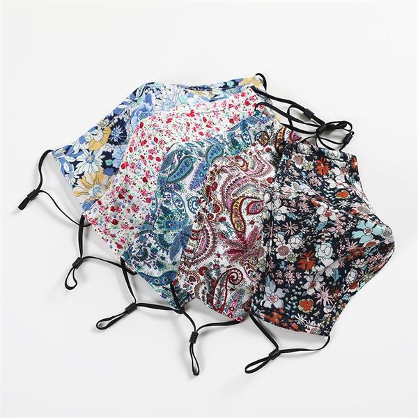 

dustproof fashion face mask protection mouth letters flower respirator can put pm2.5 filter reusable mascarilla men women 3 6sm b2