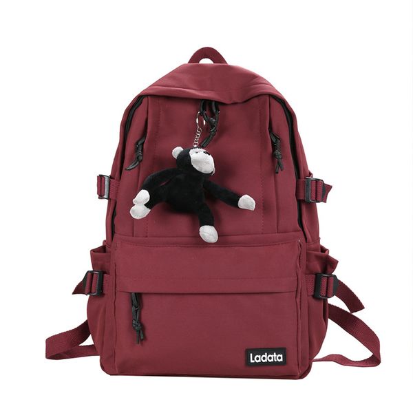 

student teenage backpack women school bags for girls middle high school backpack large capacity bagpack nylon solid backbag new