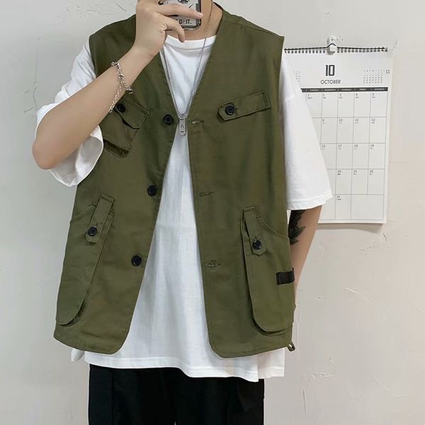 

spring and autumn outerwear street coat vest handsome men's and women's sleeveless waistcoat vest, Black;white
