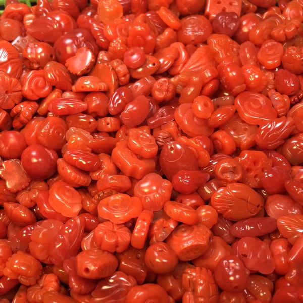 

natural south red small diy agate accessories south red agate carving small accessories text play back cloud diy good quality, Silver