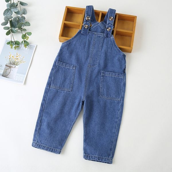 

wear boy 2020 autumn new jeans children's crawler korean pants children's baby autumn belt denim pants fashion, Blue