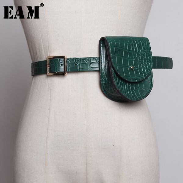 

eam] 2020 new spring summer pu leather personality quarter buckle brief mini-bag long belt women fashion tide all-match jy372, Black;brown