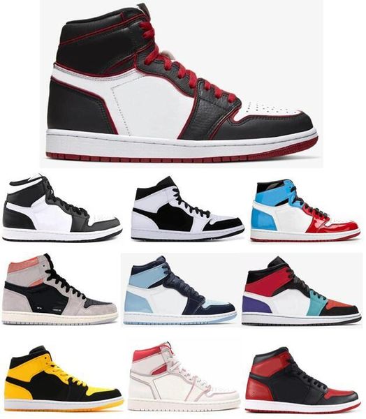 

new 1s bloodline panda phantom sail red neutral grey crimson multicolor basketball shoes men 1 unc blue chill new love sneakers with box