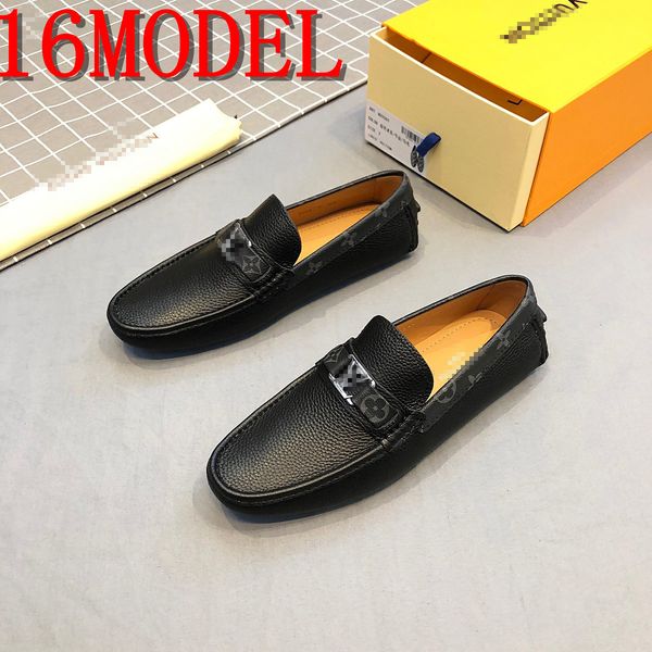 

2020 new driving shoes men big size 38-45 men's casual shoes comfy elastic shoelaces rubber soft soles waking moccasins shoes, Black