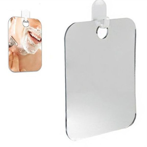 

acrylic anti fog shower mirror bathroom fogless fog mirror washroom travel for man shaving mirror 13*17cm travel