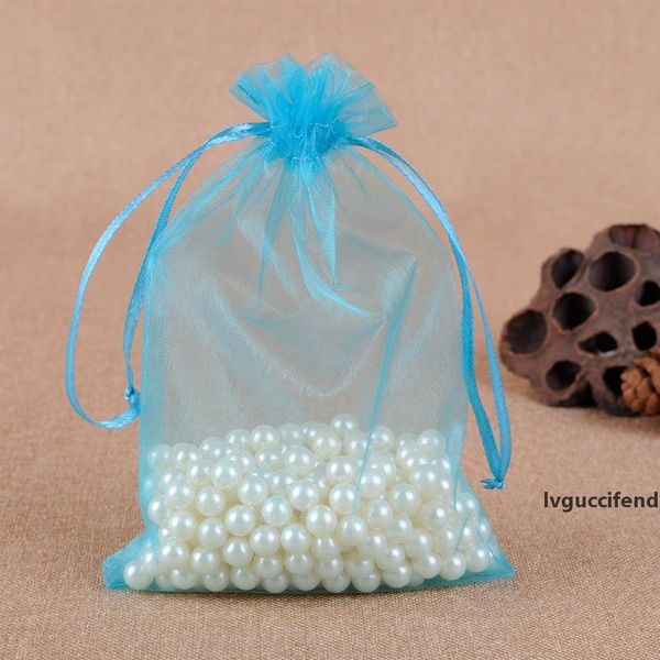 

100pcs 17x23cm organza bags christmas halloween wedding party gift bags baby shower transparent candy chocolate packaging