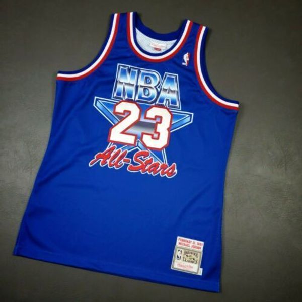 

100% stitched michael jor dan mitchell ness 1993 all star jersey size xs-5xl basketball jerseys, Gray