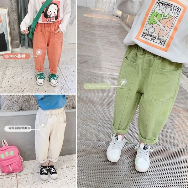 

детские девочки 2020 ребенок случайная корейская случайная редька брюки новой одежды детской одежды для девочек редиса осенних брюки стиля, Blue