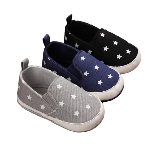 

first walkers baby boy girl walker born stars print casual shoes toddler infant loafers canvas soft sole