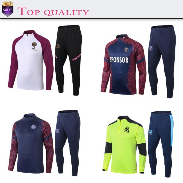 

2021 paris soccer training suit mbappe cavani icardi long-sleeved sweatshirt 20-21 maillot de foot paris football jogging jacket tracksuit, Black