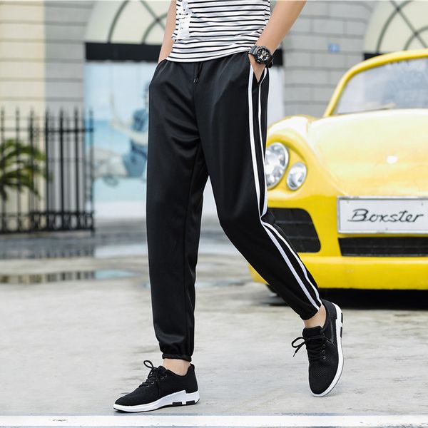 

2020 new long straight trousers pants joggers men fashion sweatpants men streetwear cool pants for m-xxl, Black