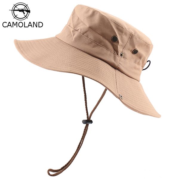 

camoland new arrival summer upf 50+ sun hat women casual beach caps outdoor male panama hat hiking fishing bucket hats, Blue;gray