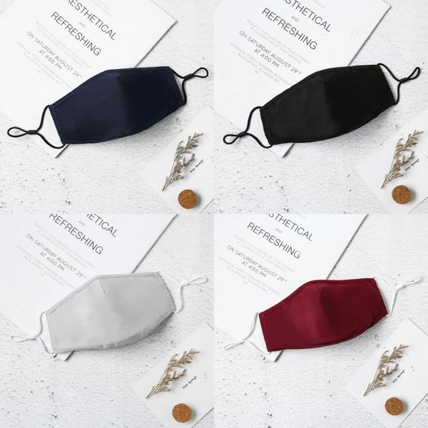

100% sponge printed intercalable filter 1 1pcs pm2.5 designer printed face mask three-dimensional washable sponge ered face mas #880#925#829, Black