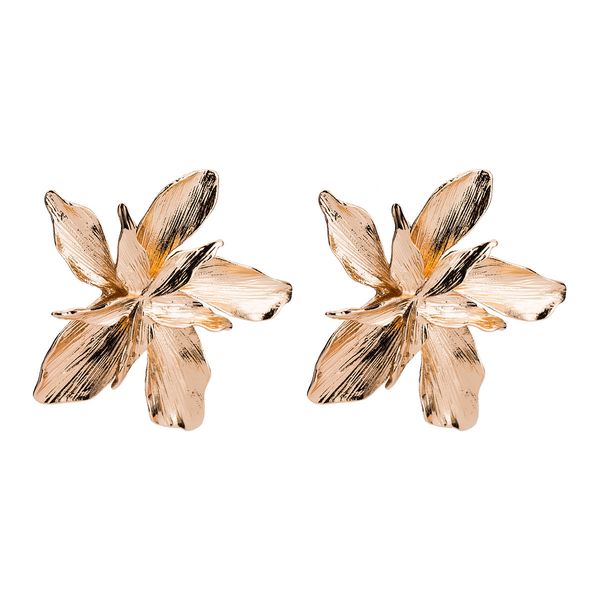 

exaggerated multi-layer alloy flower earrings women's fashion earrings bohemia, Golden