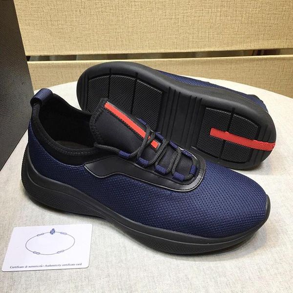 

lightweight mesh and neoprene sneakers men 's shoes autumn and winter sneakers plus size lace -up casual men shoes scarpe sportive da, Black