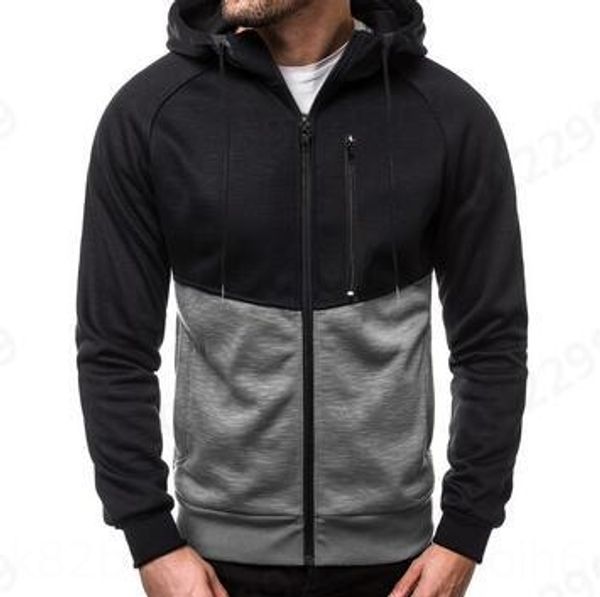 

f2ggs 2019 autumn new fashion multi-color stitching hooded large size 2019 sweater sweaterautumn new men's fashion multi-color stitchin, Black