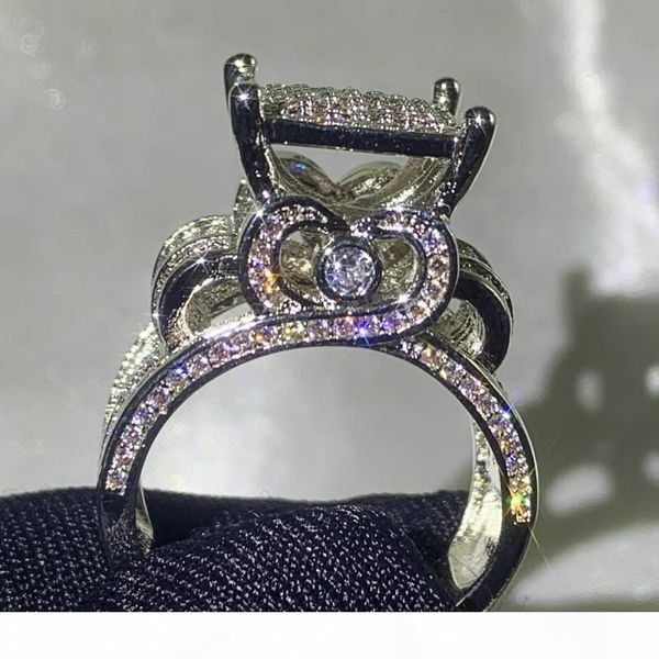 

k size 5 -10 drop shipping vintage fashion jewelry 925 sterling silver pave white sapphire cz diamond eternity women wedding bridal rin, Slivery;golden