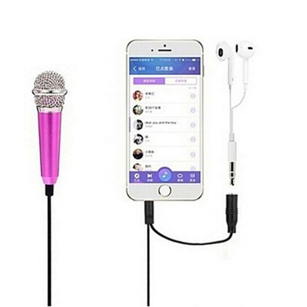 

fashion phone mini microphone computer microfone wired sound recording condenser karaoke mic mikrofon yy vioce microfono