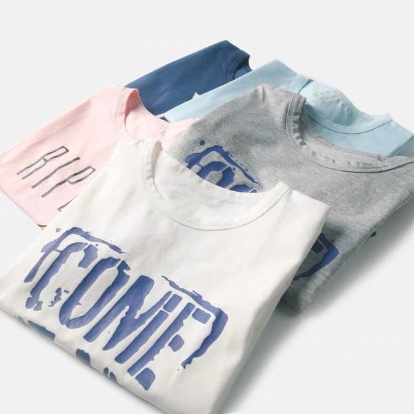

short-sleeved children's children's clothing t-shirt new boys girls in the big korean half sleeves t-shirt children stylish, Blue