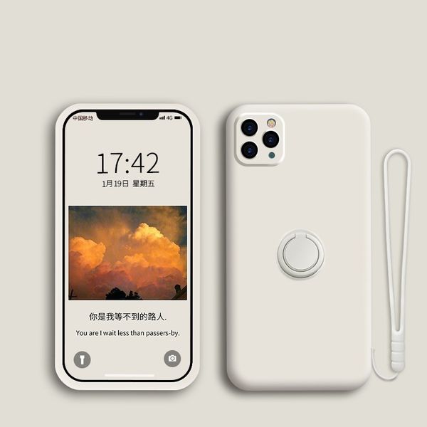 

жидкий силикон кольцо держатель телефона случай чехол для iphone 11 про максимум 8 7 6 плюс x xs дышащий anti-падение защиты телефона 200805