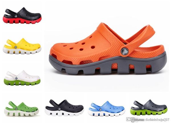 

summer sandal cool designer women men pool sandals outdoor beach shoes slip on garden clogs casual water shower crock sandale, Black