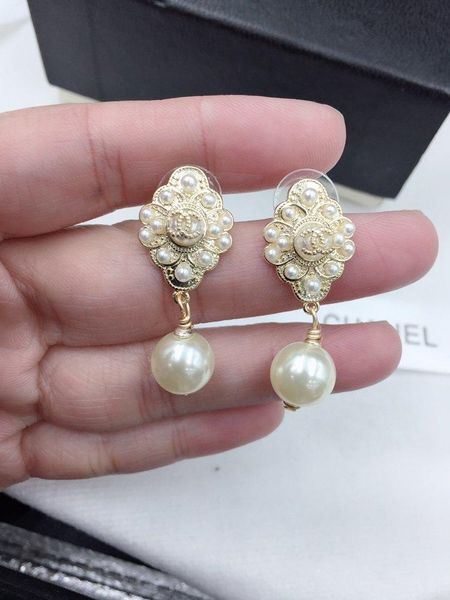 

s925 silver needle earrings long earrings brass earrings fashion jewelry supply for woman, Golden
