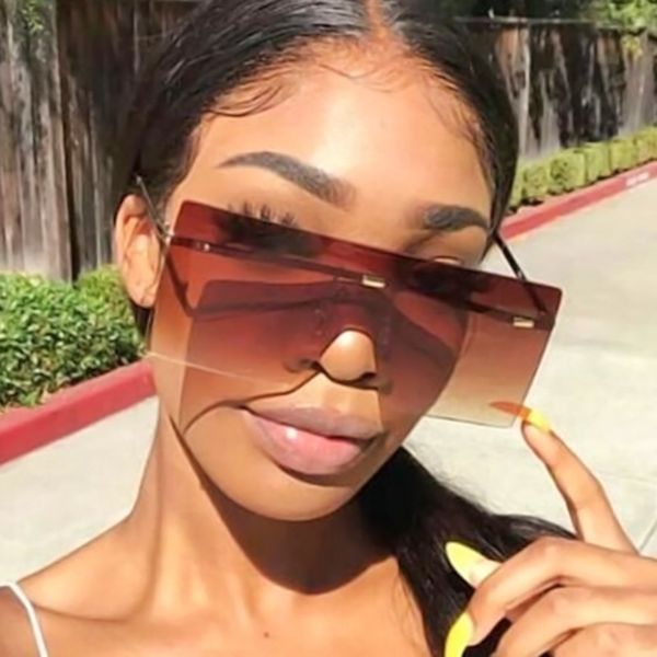 

designer sunglasses designer women square sunglasses men's unique oversize shield uv400 gradient vintage eyeglasses frames for women, White;black