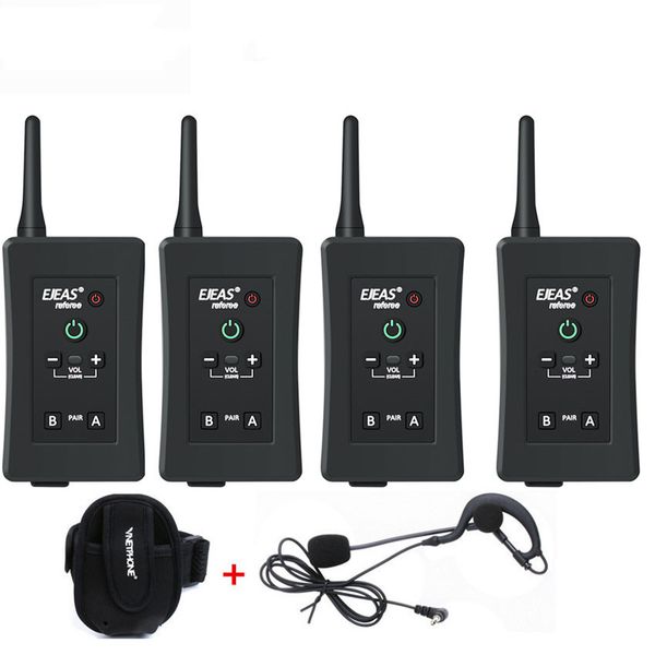 Talkie Mais Novo Futebol Árbitro Intercom Headset FBIM 1200M Full Duplex Bluetooth Interphone Wireless Walkie Headsets Caixa de varejo