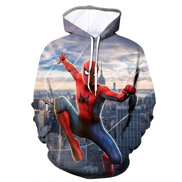 

popular new spiderman hero expedition spiderman peripheral 3d sweater digital digital printing hooded sweater, Black