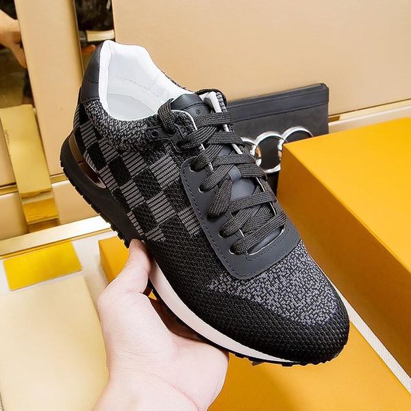 

2021 luxury mens design shoes breathable classic fashion luxury sports shoes for men with origin box chaussures pour hommes run away sne, Black