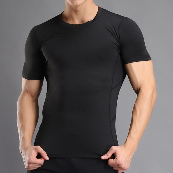 

barbok tight fit запуск футболки дышащей reathable track top спортивной одежда compression тренировка беговой мышц gym suit, Black;blue