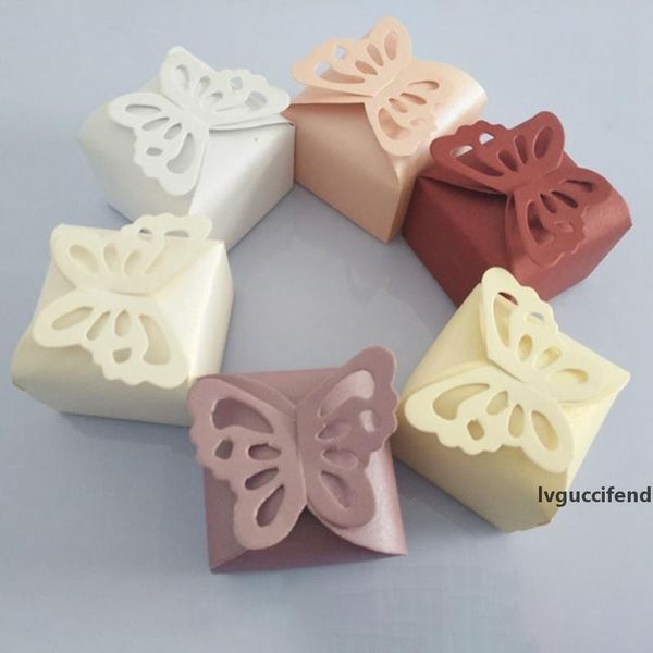 

50pcs butterfly candy box european style gift bag thank you wedding favors gift box package birthday party favor bags