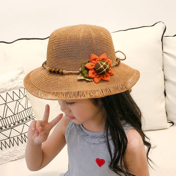 

et03 high-end fashion fashionable girl children's sun new outdoor sunscreen high-end hat shi shang mao children's hat, Blue;gray