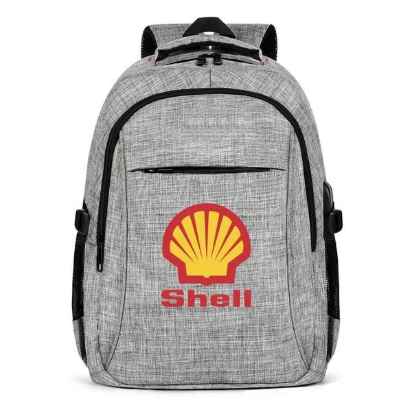 

shell gasoline gas station logo fashion traveling backpack,design crazy durable and convenient suitable for school backpack card me